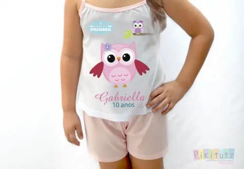 Pijama Baby Doll Coruja