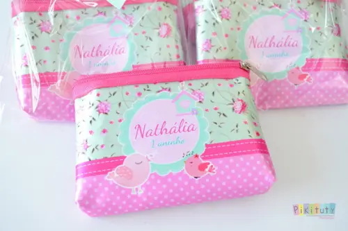 Porta documento/ Mini necessaire - Jardim