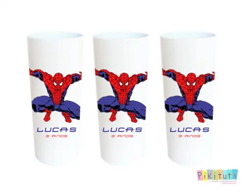 Promoção! 20 Copos Long Drink - Homem Aranha