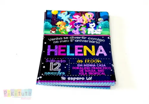 Promoção! Convite 10x7 - my little pony