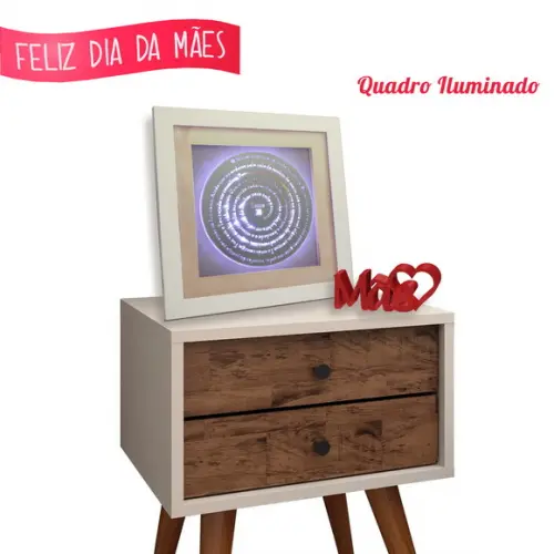 Quadro com iluminação em LED - Dia das mães