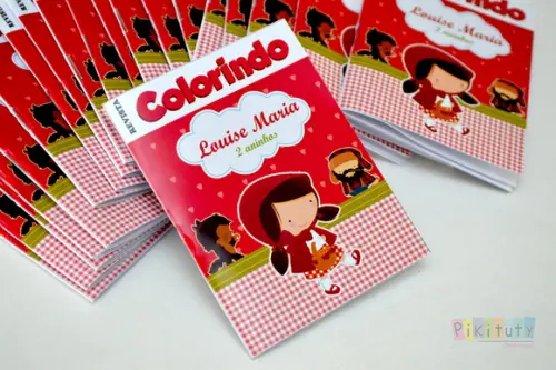 Revista Colorir 10x7 cm Chapeuzinho
