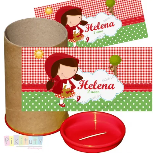 Rótulo para cofre Chapeuzinho Vermelho
