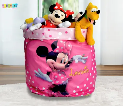 Saco/cesto Organizador de Brinquedos - Minnie