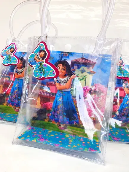 Sacola Cristal com Tag Dupla - Encanto