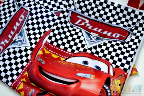 Sacola de tecido Carros Disney