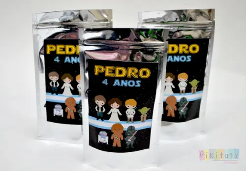 Saquinho metalizado 10x15cm Star Wars