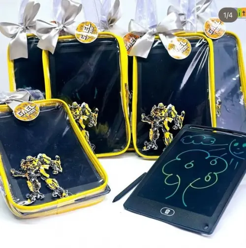 Tablet Mágico com Bolsa Cristal Personalizado Transformers