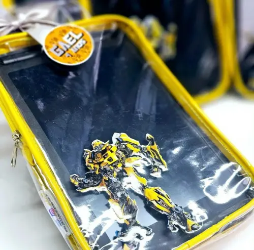 Tablet Mágico com Bolsa Cristal Personalizado Transformers