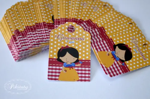 Tag de Agradecimento - Branca de Neve
