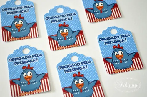 Tag de Agradecimento Galinha Pintadinha