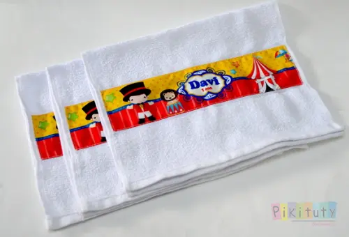 Toalhinha personalizada - Circo