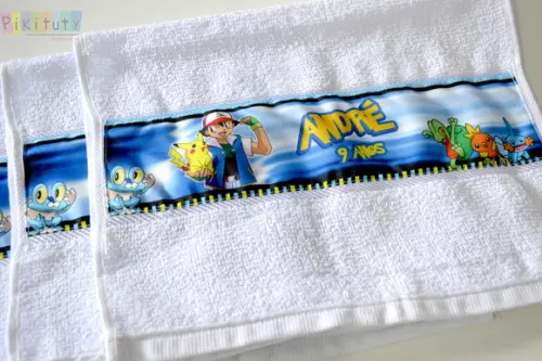 Toalhinha personalizada - Pokemon