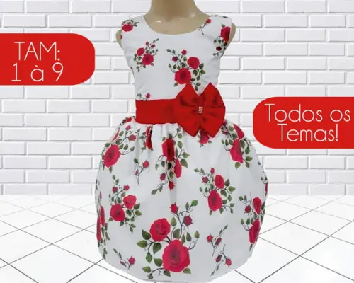 Vestido Infantil Floral