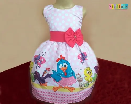 Vestido Infantil Galinha Pintadinha
