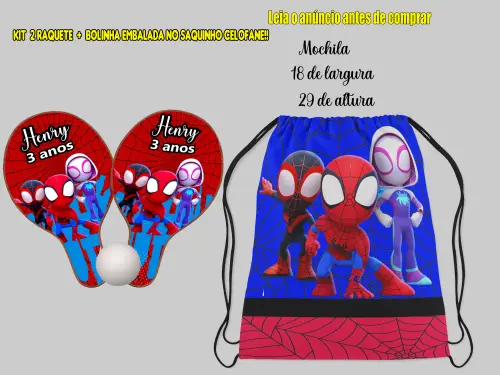 Kit mochila e Raquete Personalizada