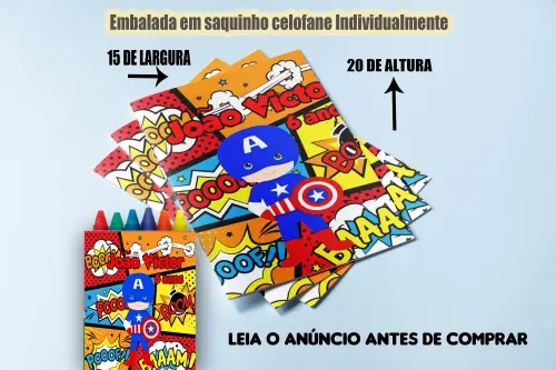 Revistinha de colorir com Giz de cera