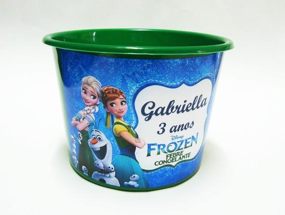 Balde de Pipoca 1,5 Personalizado Frozen