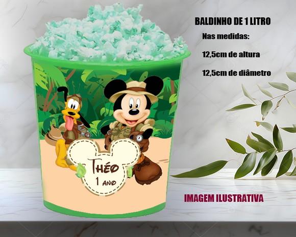 Balde de Pipoca do Mickey Safari