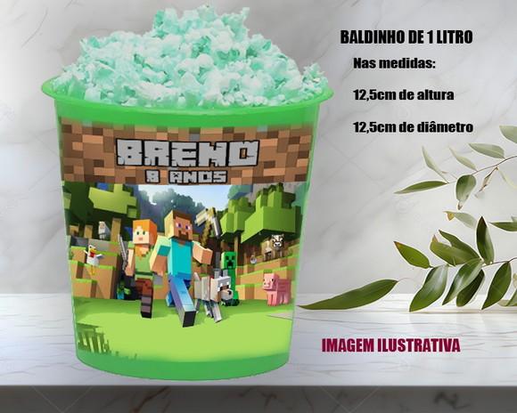 Balde de Pipoca do Minecraft