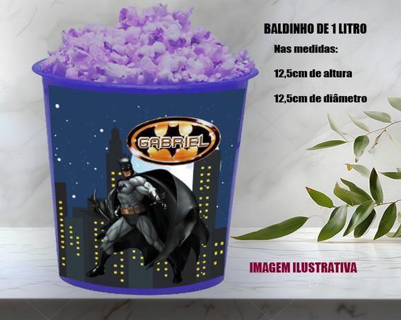 Balde de Pipoca para Lembrancinhas do Batman