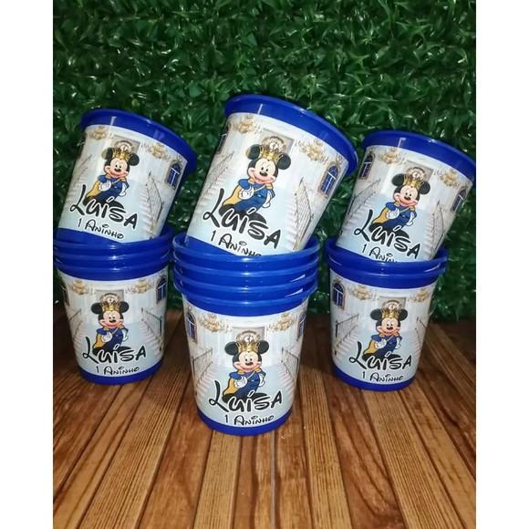 Balde de Pipoca para Lembrancinhas do Mickey Realeza