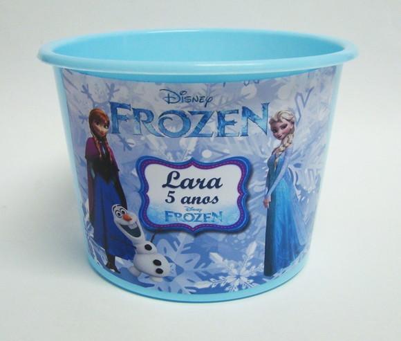 Balde de Pipoca Personalizado da Frozen