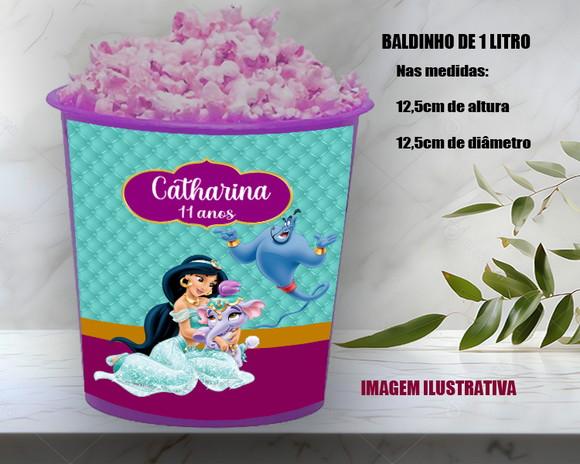 Balde de Pipoca Personalizado da Jasmine