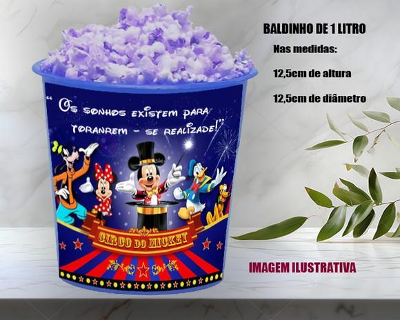 Balde de Pipoca Personalizado do Mickey Mágico Circo