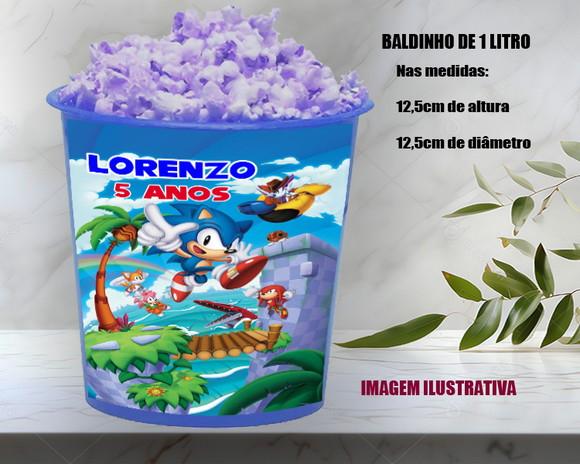 Balde de Pipoca Personalizado do Sonic