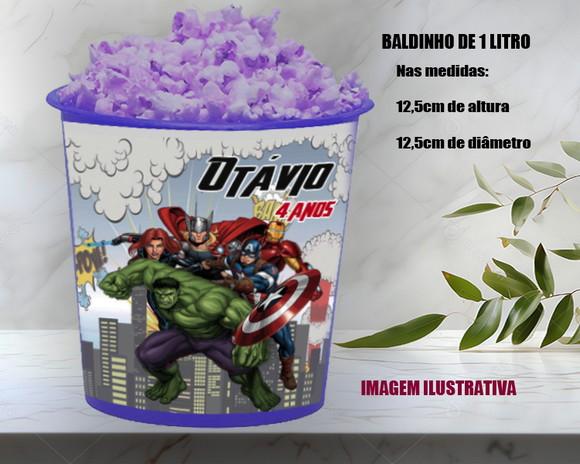 Balde de Pipoca Personalizado do Vingadores