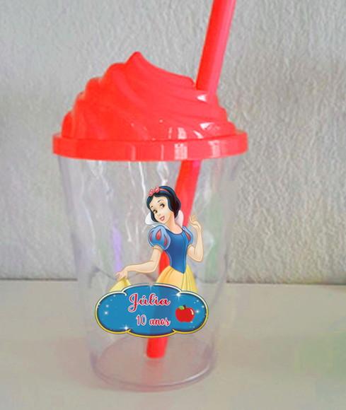 Copo com a Tampa Chantilly da Branca de Neve