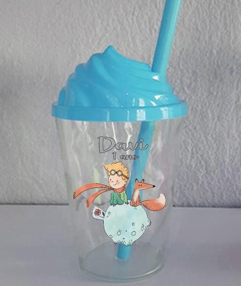 Copo com a Tampa Chantilly Personalizado Pequeno Principe