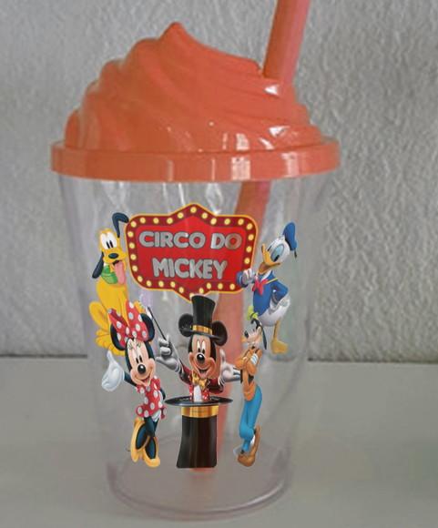 Copo com Tampa Chantilly do Mickey Circo Mágico