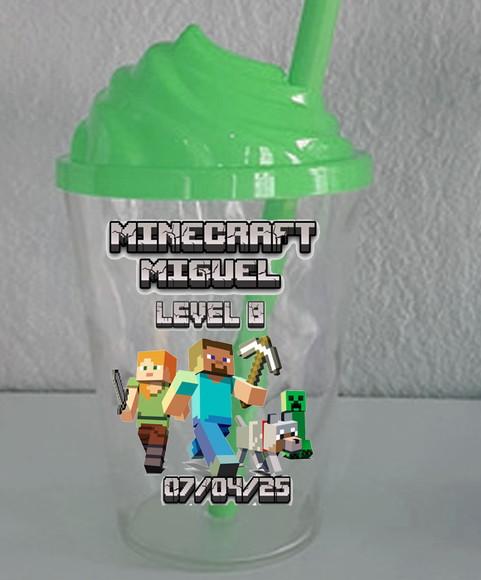 Copo com Tampa Chantilly do Minecraft