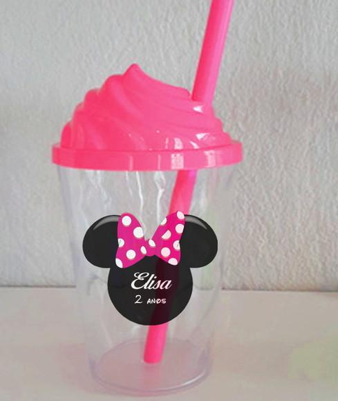 Copo Twister com a Tampa Chantilly da Minnie