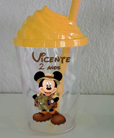 Copo Twister com a Tampa Chantilly Mickey Safari