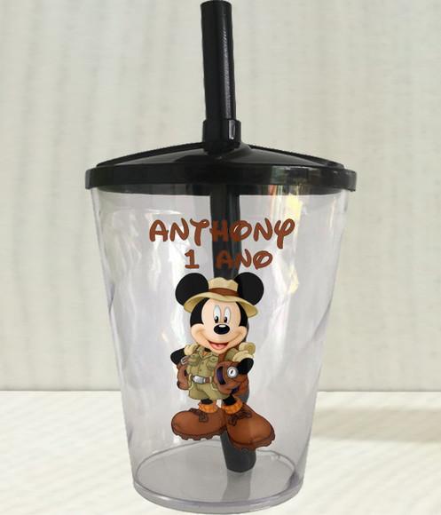 Copo Twister Personalizado do Mickey Safari