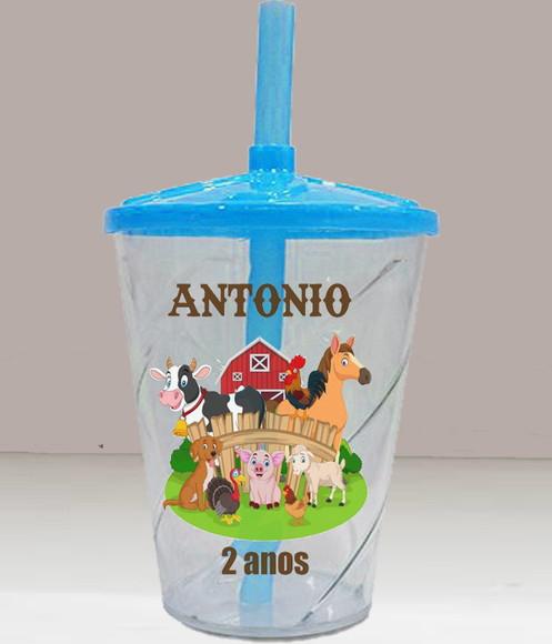 Copo Twister Personalizado Fazendinha