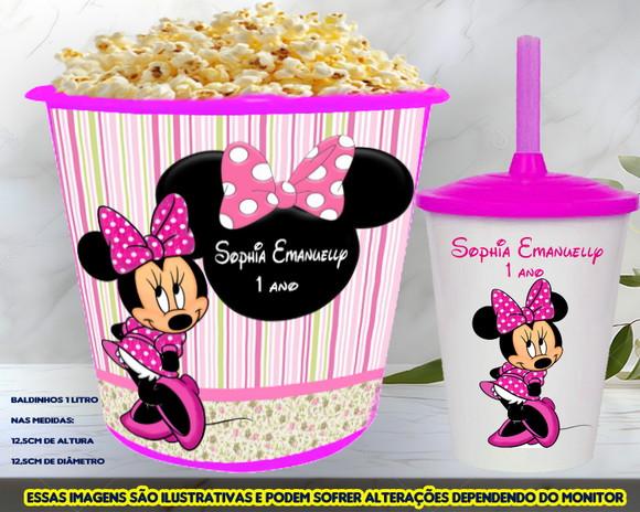 Kit Balde e Copo Twister para Lembrancinhas Minnie