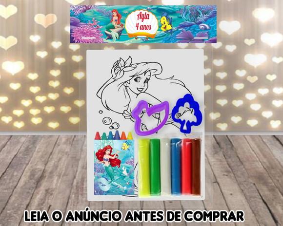 Kit Colorir + Massinha de Modelar da Sereia Ariel