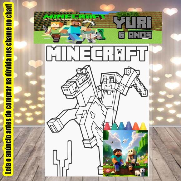 Kit Colorir com Giz de Cera Minecraft