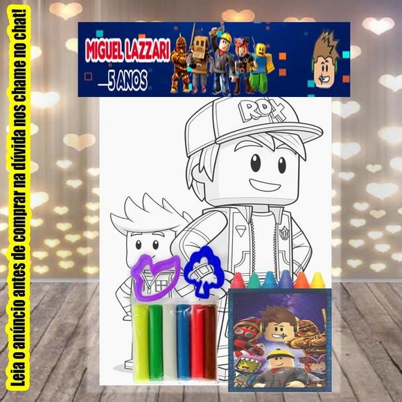 Kit Colorir+ Kit Massinha de Modelar do Roblox