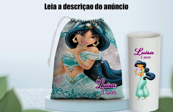 Kit Lembrancinhas Saquinho e Copo Long Drink da Jasmine