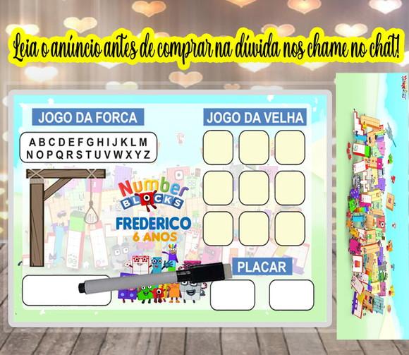 Lousa Joguinhos Number Blocks