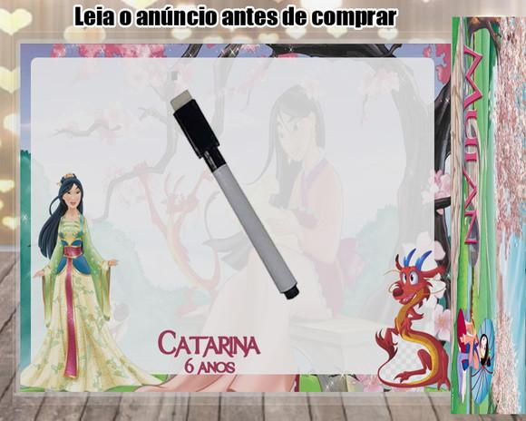 Lousa Magica para Lembrancinhas da Mulan