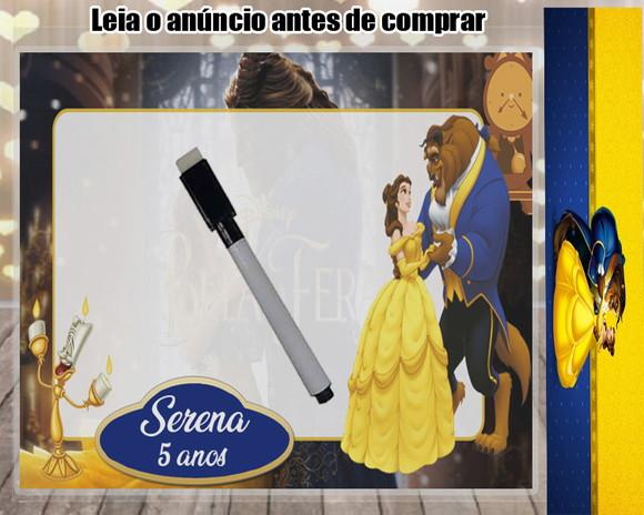 Lousa Magica Personalizada da Bela e Fera