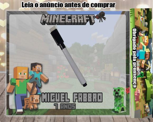 Lousa Magica Personalizada do Minecraft