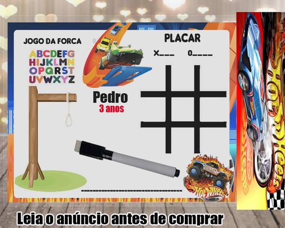 Lousa Personalizada da Hot Wheels