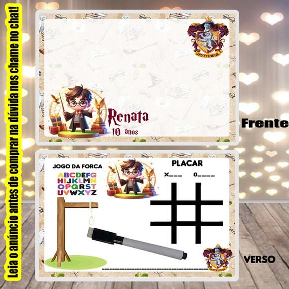 Lousa Personalizada para Lembrancinhas Harry Potter